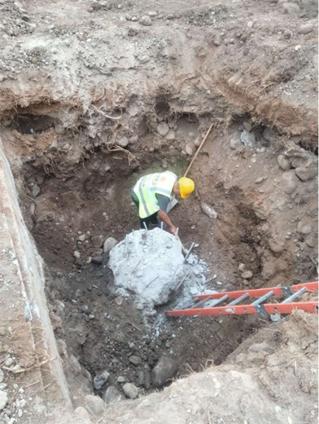 寶雞斜峪關(guān)樁頭破碎